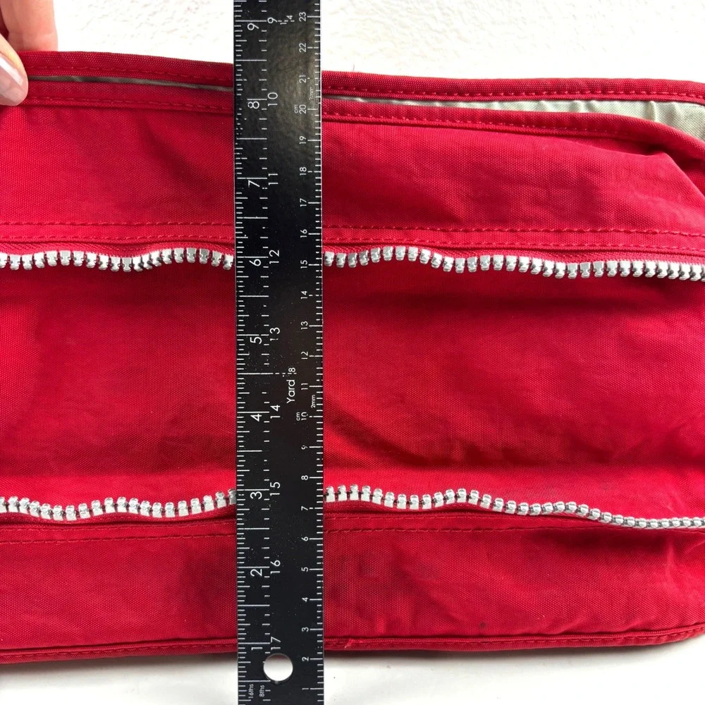 Kipling Madhouse Messenger‎ Bag Unisex Large Red Expandable Nylon Crossbody Y2K